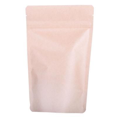 Economical Good Quality Kraft Mylar Food Packaging Bags with Window Zipper Paper Pouch for Nuts and Fruit