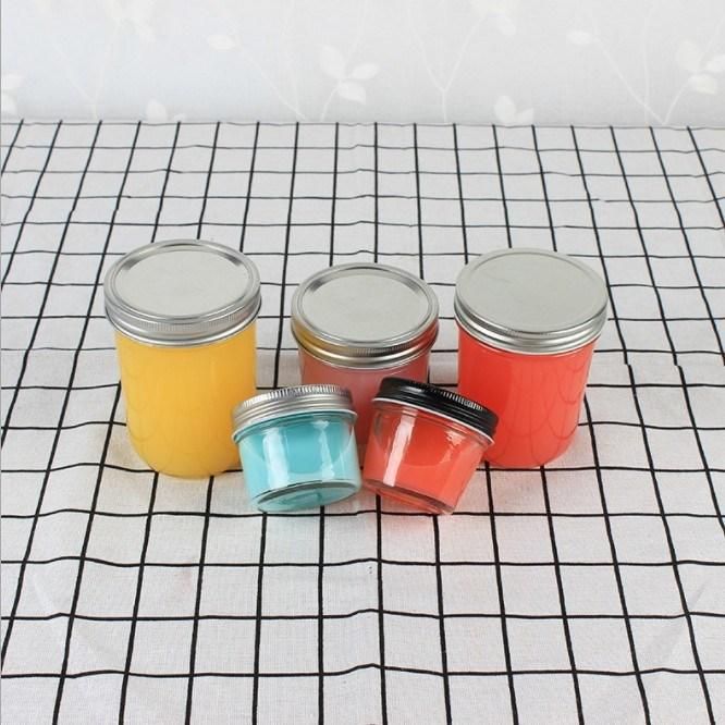 Sample Packing Mini Glass Bottle Honey Mason Jar Caviar Food Storage Glass Jar 80ml