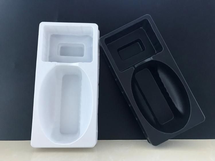 Custom cosmetic plastic packaging white PS plate PVC/PET blister tray