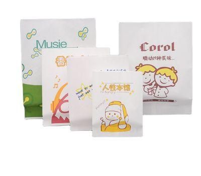 Eco Friendly Food Packaging Donut Pastry Oil Snack Kraft Paper Bag Bolsa De Papel De Snacks