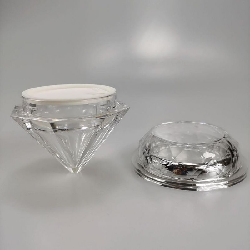 30g Luxury Transparent Acrylic Diamond Cream Jar for Eye Cream