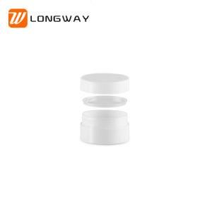 10g Sunk Bottom White Body Empty Plastic Cream Jar for Cosmetic Package