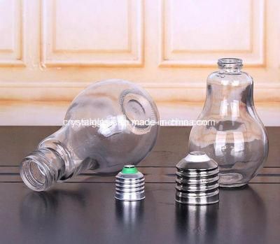 Creative Bulb Shape Bottle Food Grade Beverage Juicer Glass Bottles 100ml/200ml/300ml/400ml/500ml