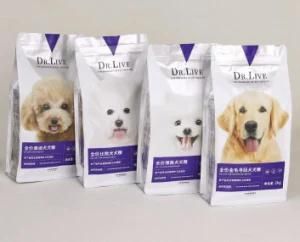 High Quality Color Printed Plastic Zip Lock Upright Packing Bag for Pet Food