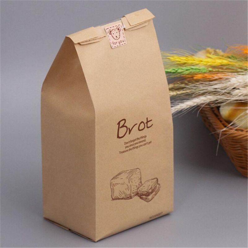 Custom Sps Snacks Logo Bakery Food Printed Paper Bags