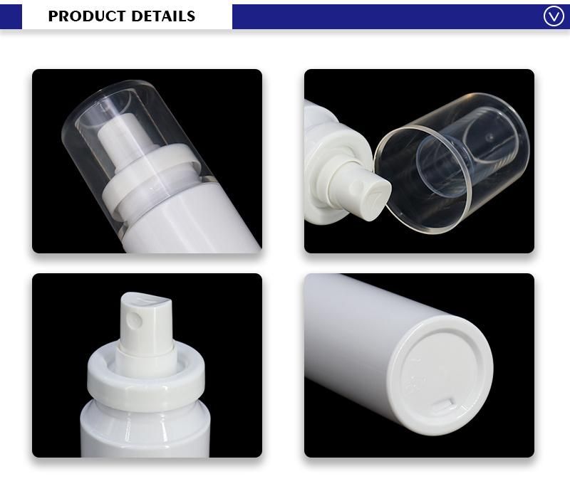 80ml 100ml Cylinder Empty Cosmetic Spraying Bottles Pet Toner Plastic Container