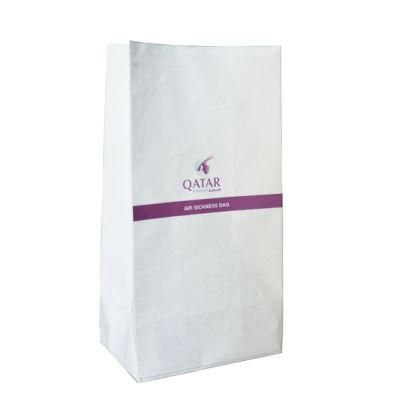 Square Bottom Airplane Vomit Paper Bag with Logo Print