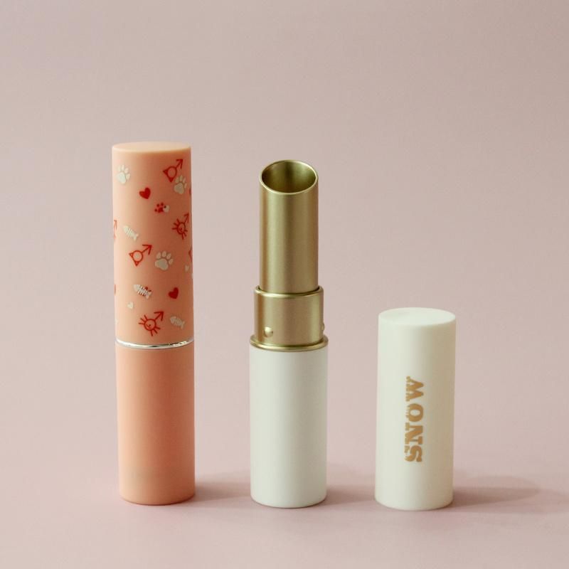 Luxury Lipbalm Tubes White Golden Lipbalm Containers Tube for Cosmetic