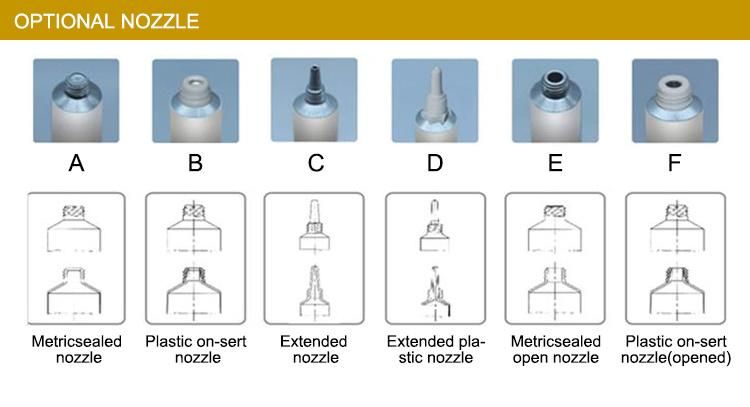 Chemical Aluminum Customized Diameter 13.5 to 38mm Fashionable Foundation Cream Plastic Tube