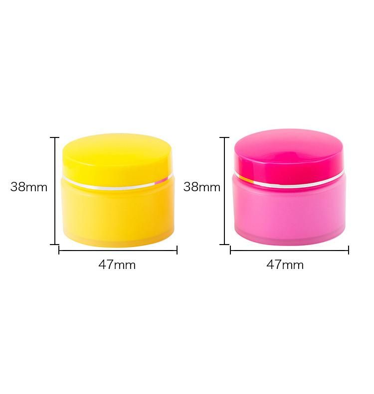 Eco-Friendly 15g Empty Pink Yellow PP Skincare Small Custom Empty Lip Balm Scrub Acrylic Pet Glass Plastic Cosmetic Packaging Cream Jar Pot Bottle Box Container