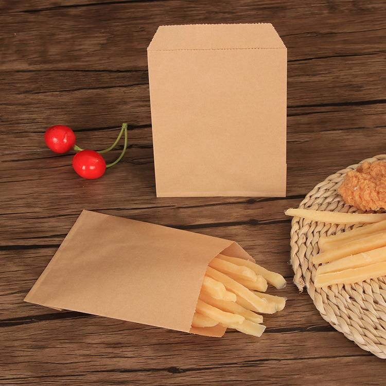 Hot-Selling Chips French Fries Packaging Bag Kraft Paper Packing Bag