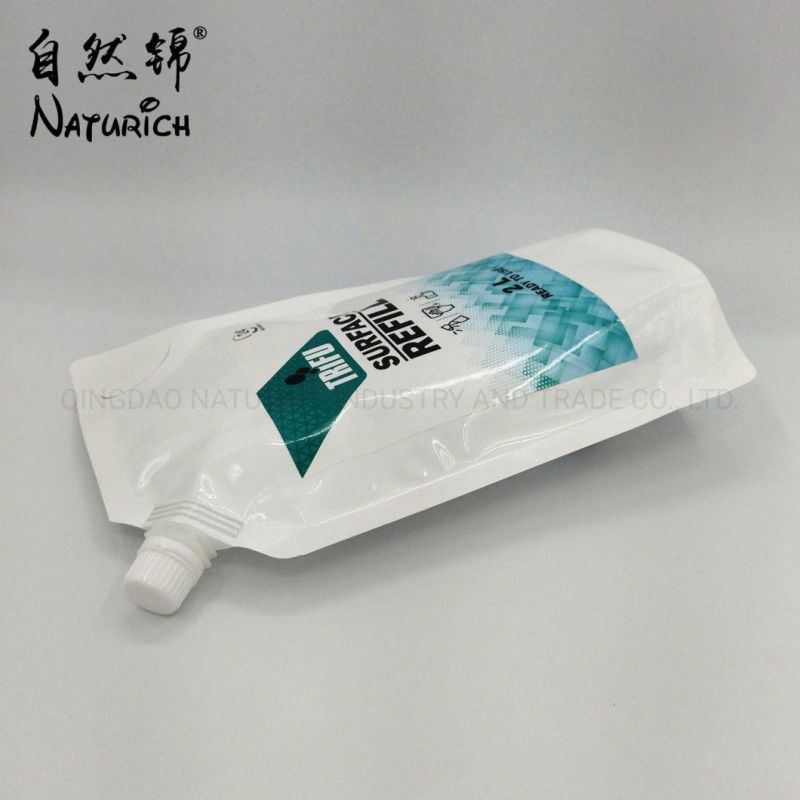 2L Surface Disinfection Packaging Spout Pouch with Handle Plastic Bag