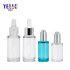 Cosmetic Skincare Packaging 25ml 15ml Transparent Drop Shape PETG Dropper Bottle