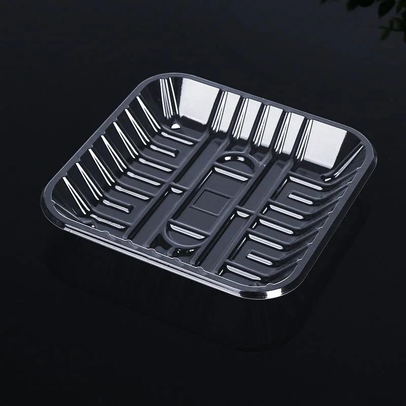 clear disposable blister plastic food tray