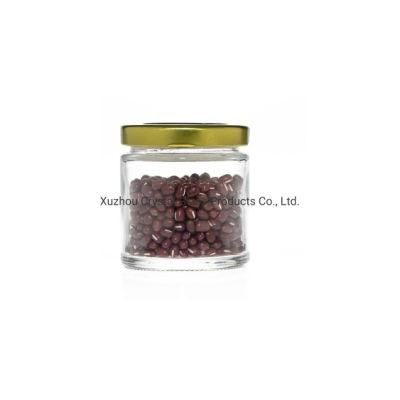 195ml Food Glass Jar Container for Packaging Honey Jelly with Lug Lid