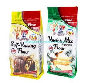 Flat Bottom Ziplock Pouch with Clear Window, 8 Sides Sealing Zipper Bag Tea/Coffee Packaging Bag