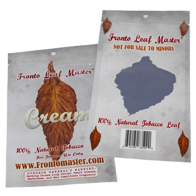 Custom Printed Mylar Zipper Tobacco Leaf Packaging Bags