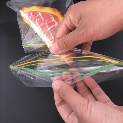 Resealable Freezer Storage Waterproof PE Zipper Bag Reclosable Food Packaging Plastic Ziplock Bags with Retail Box