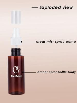 30ml 50ml 100ml 120ml 200ml Cylinder PET Cosmetic Spray Bottle