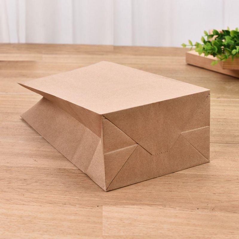 Eco-Friendly White Kraft Paper Bag for Shopping Food Paper Bag