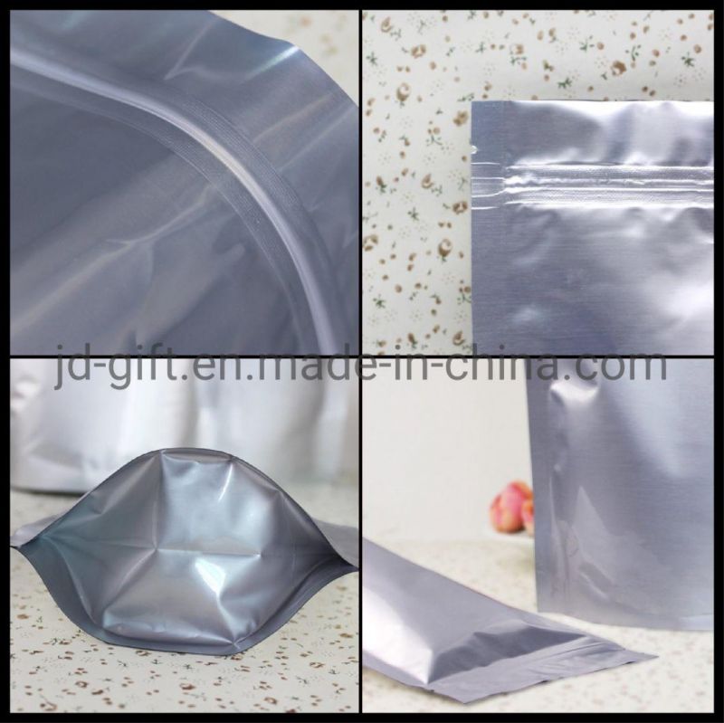 Aluminium Foil Stand up Food Packaging Bag with Sealed Zipper for Tea Feed Dog Snack