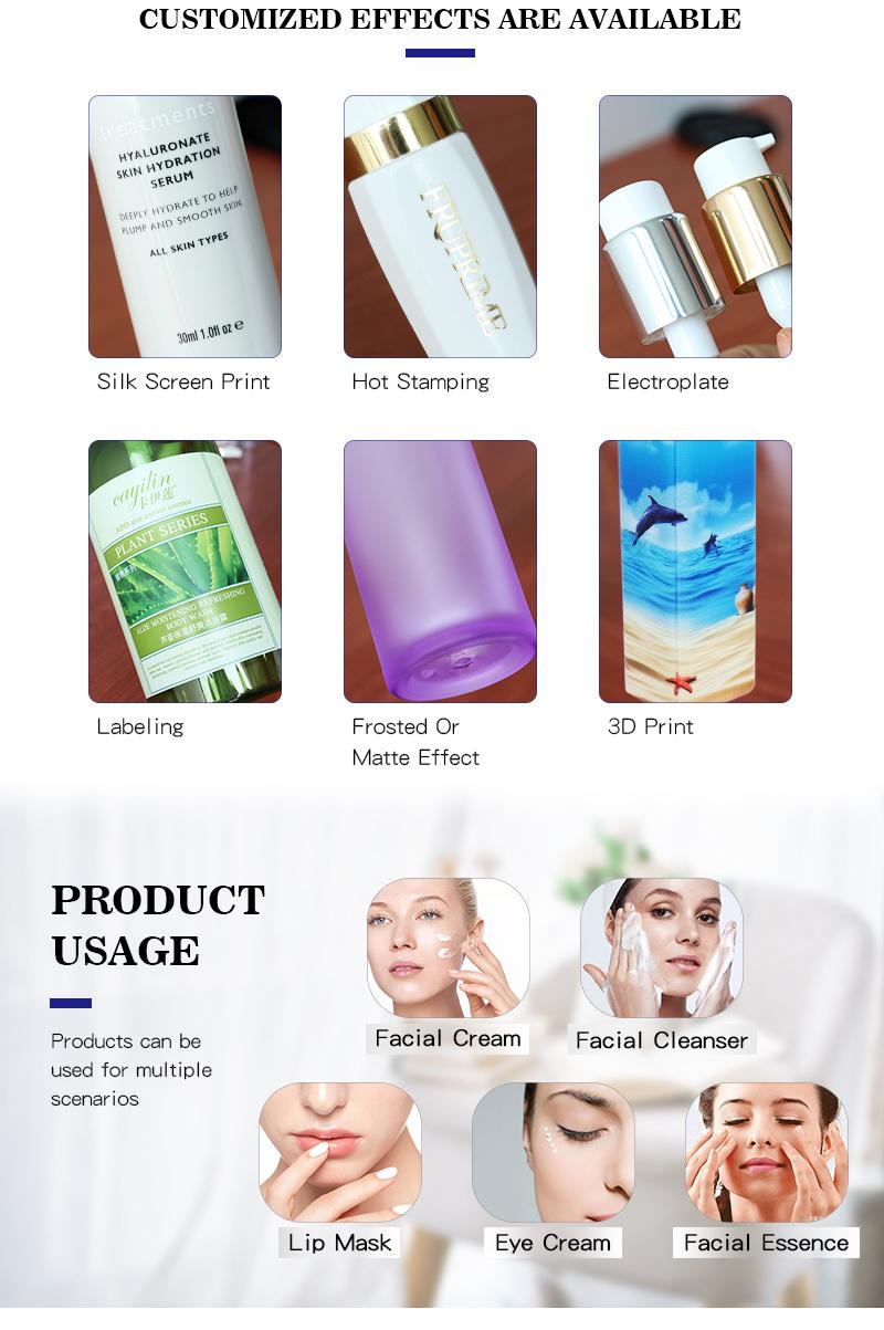Luxury Design Skin Care Pakcaging Acrylic Body Lotion Bottle and Cream Jar