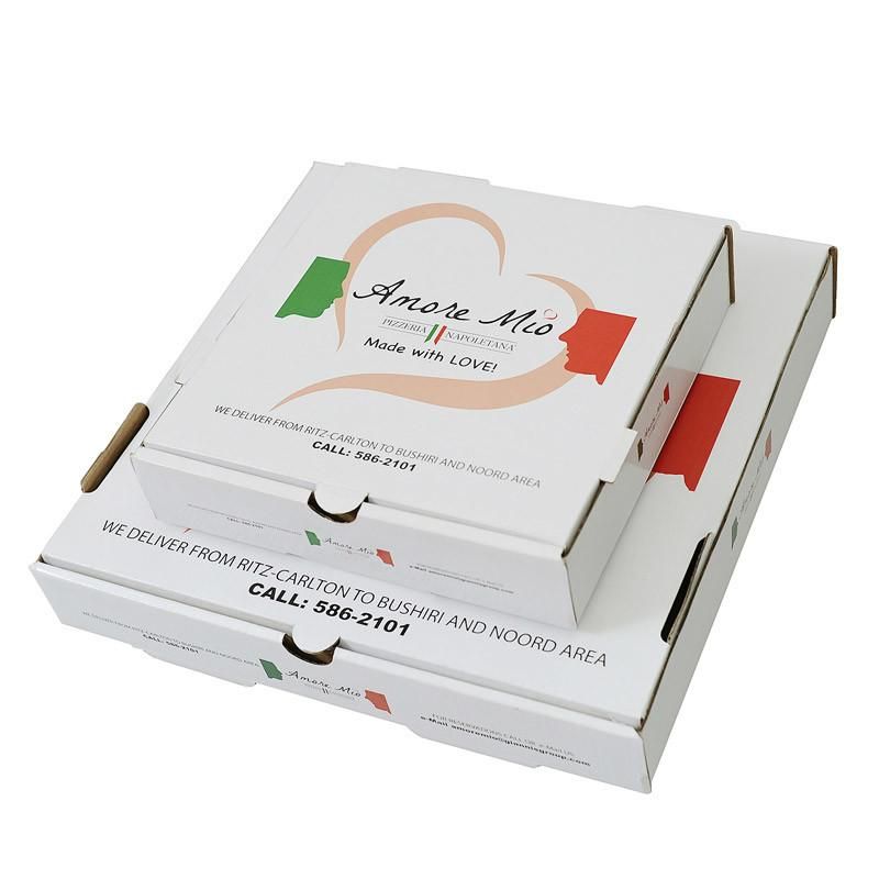 Custom Logo Design Glossy Lamination Food Package Pizza Box