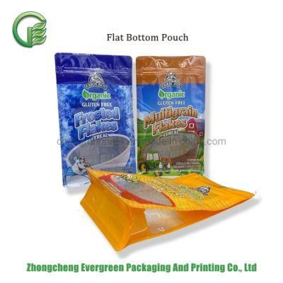 Resealable Zipper Plastic Fishmeal Packaging Stand-up Bags Window Baits Doypack Pouches