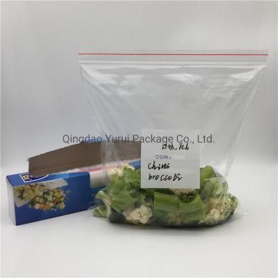 Gallon Size Eco Friendly Leakproof Food Packaging Storage Single Zipper Bag