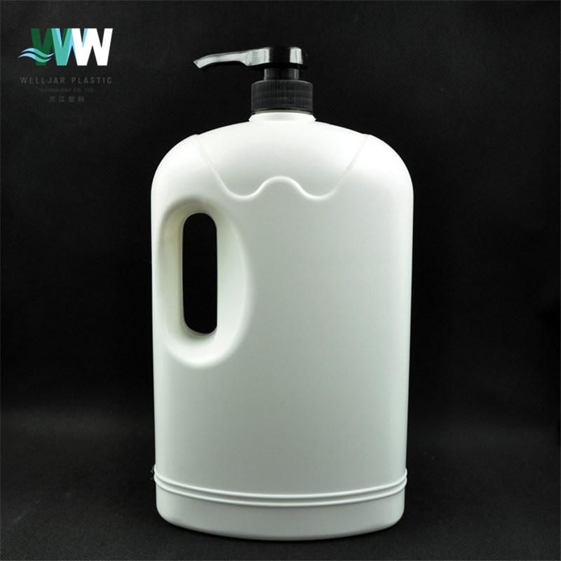 2000ml PE Wave Pattern Laundry Press Bottle with Lotion Pump