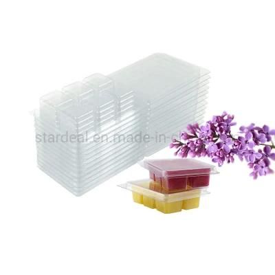 Clear 6 Cell Kraft Gift Wax Melt Clamshell Packaging