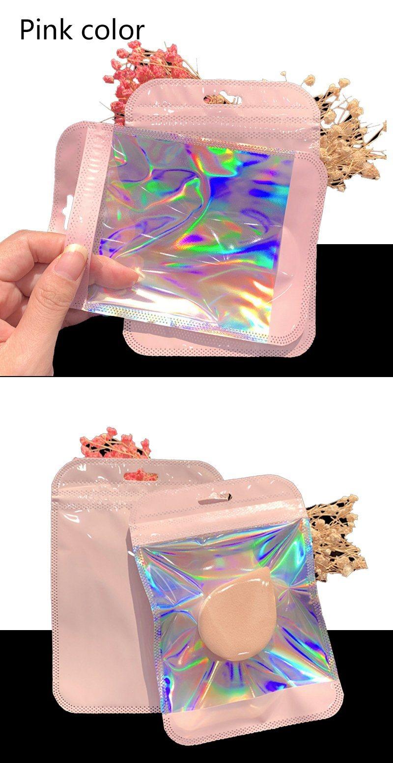 Holographic Film Plastic Bag Accessory Bag Cosmetic Zipper Bags