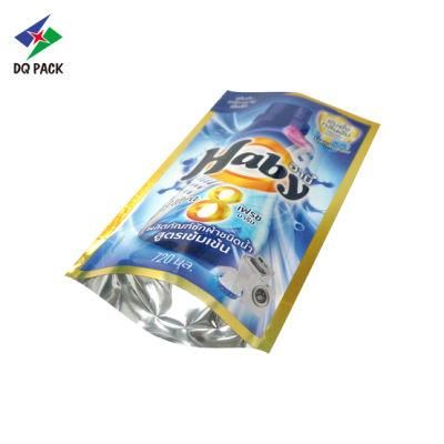 Dq Pack Custom Logo Mylar Bag Aluminum Foil Mylar Pouch Liquid Packaging Bag Stand up Pouch for Liquid Detergent Packaging