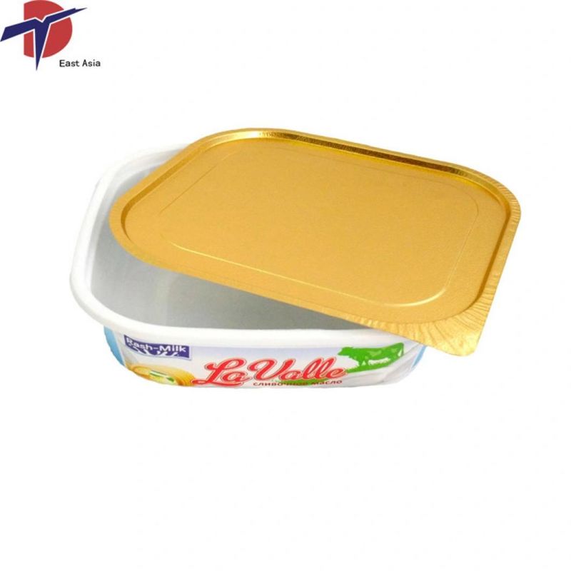 Foil Aluminium Lids PP Film Laminated for 85X85mm Lid