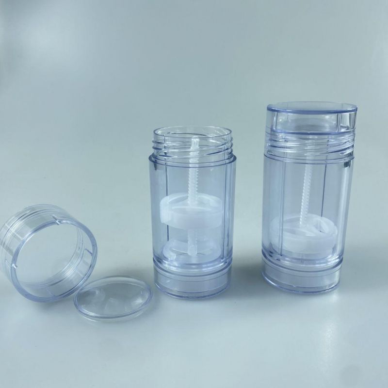 30g50g75g as Plastic Transparent Deodorant Bottle Straight Round Rotating Deodorant Bottle at The Bottom of The Bottle