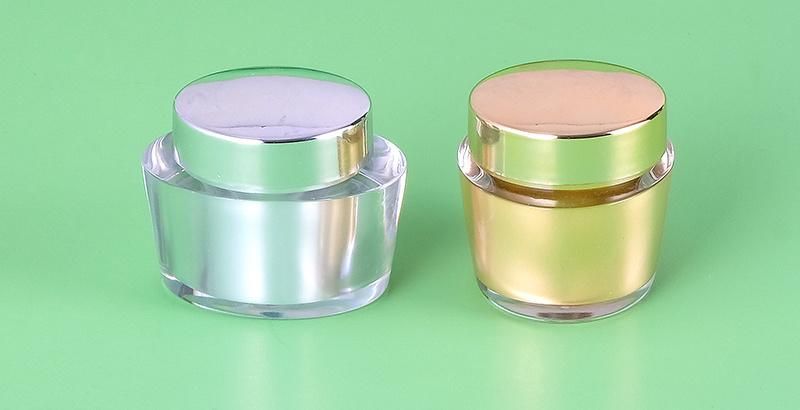 15g Acrylic Cosmetic Cream Pot with Metalized Lid