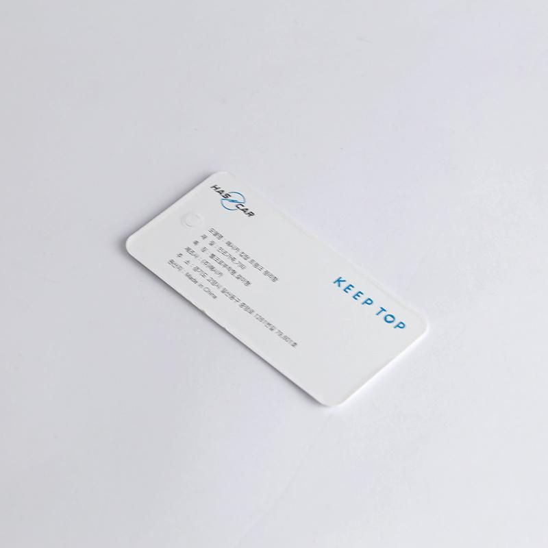 Small MOQ Thick Paper Blue Logo Hang Tag