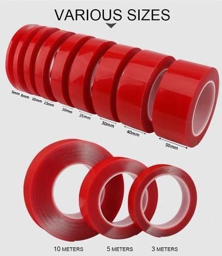 High Quality Pet Double Side Red Tape (JX)