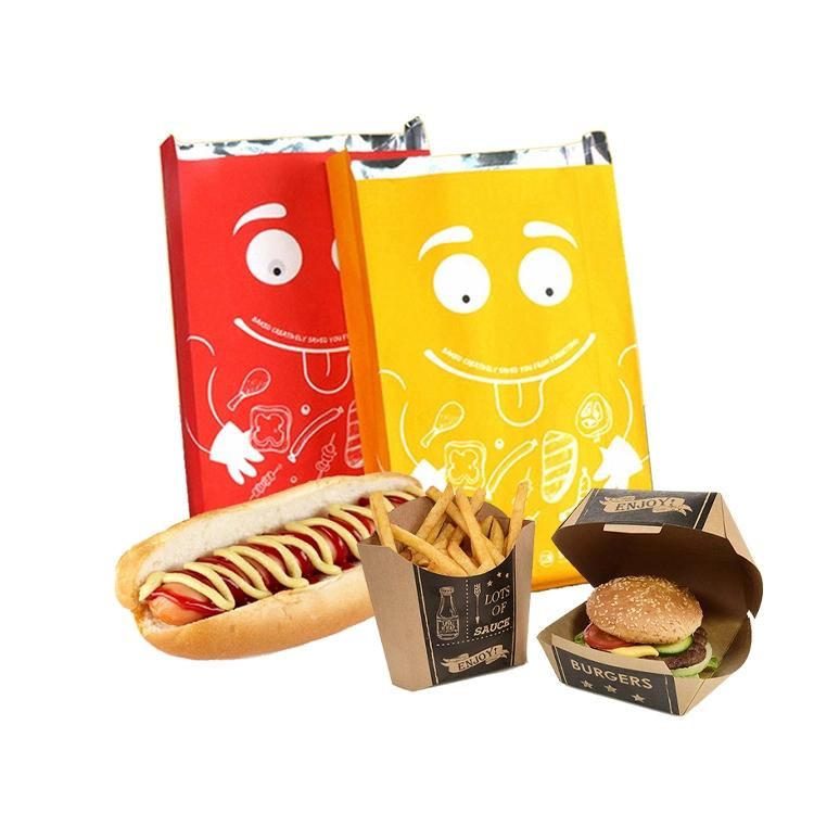 Food Packaging Aluminium Foil Paper Bag Chicken Kebab Paper Bag