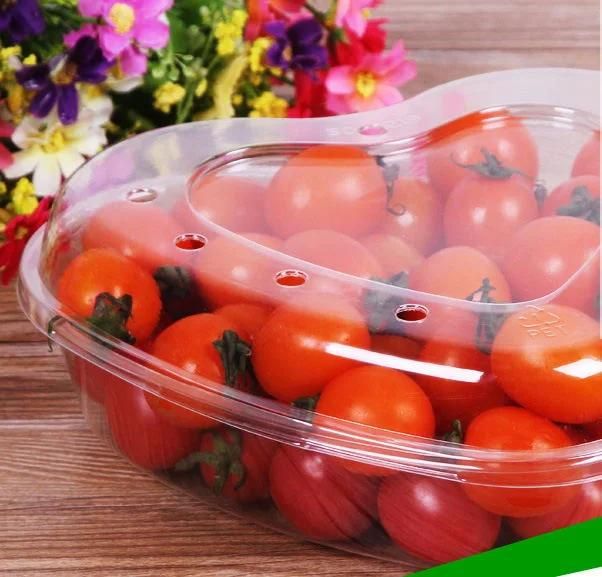 Eco-friendly  transparent  heart shaped plastic containers plastic fruit tray