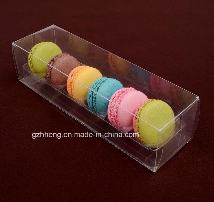 Food Packaging Blank Clear Plastic Outer box with Inner Blister Tray for Macaron(cookie package)