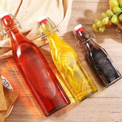 330ml 500ml 750ml 1liter Amber Clear Beer Glass Bottle Beverage Bottle with Swing Cap