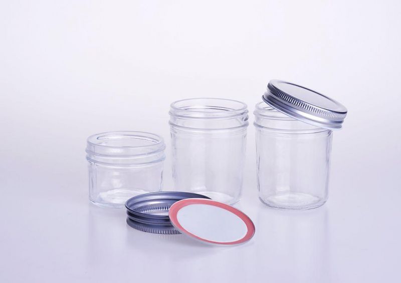 Food Grade 6oz 10oz 12oz 16oz Caviar Glass Mason Jars with Tin Airtight Leak Proof Lid