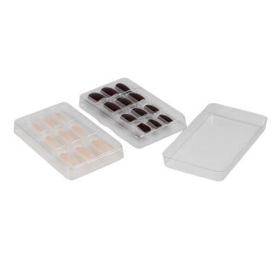 Clear Transparent False Nail Packaging Tray with Lid