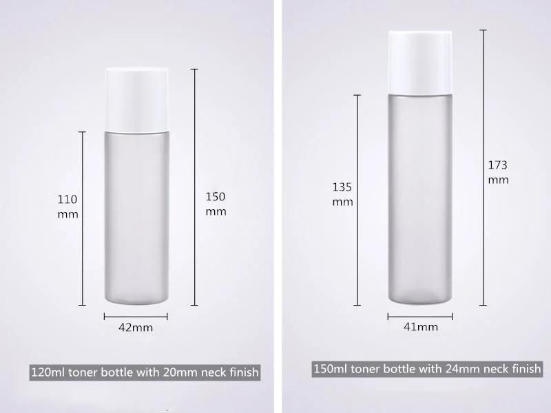 120ml/150ml/200ml/250ml Transparent Frosted Toner Bottle Lotion Bottle and 50g Plastic Cream Jar