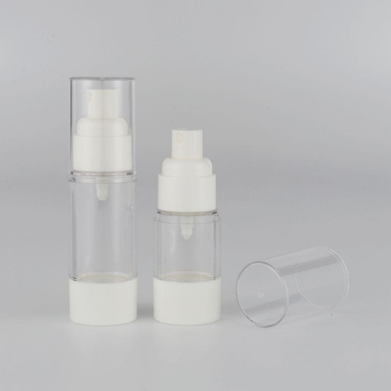 in Stock 15ml 30ml 50ml Mini Atomizer White Head Mist Airless Spray Bottle Packaging Cosmetic Airless Pump Bottle