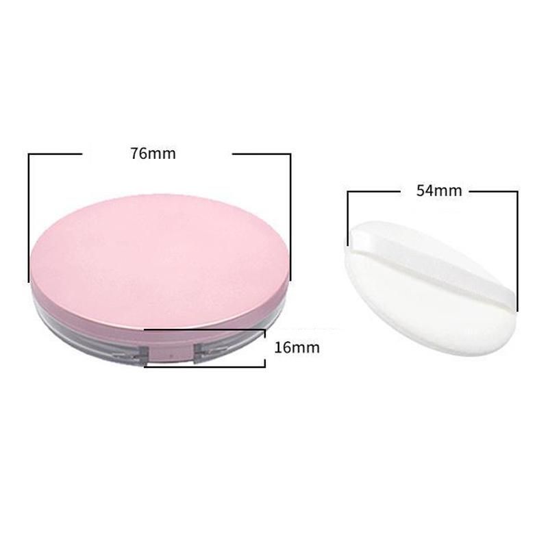 Hot Sell Gradient Pink Sliver Packaging Custom Logo Plastic Empty Round Transparent Loose Powder Jar with Sifter and Puff