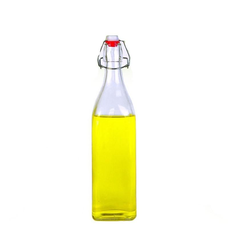 500 Ml Square Beverage Juice Milk Kombucha Glass Bottles with Swing Top