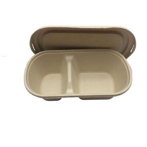 Restaurant Take Away Food Container 2 Division Prep Disposable Box