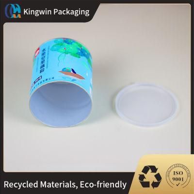 Custom Printed Creative Round Kraft Paper Tube Packaging for Food Packaging 100% Airtight for Superfood